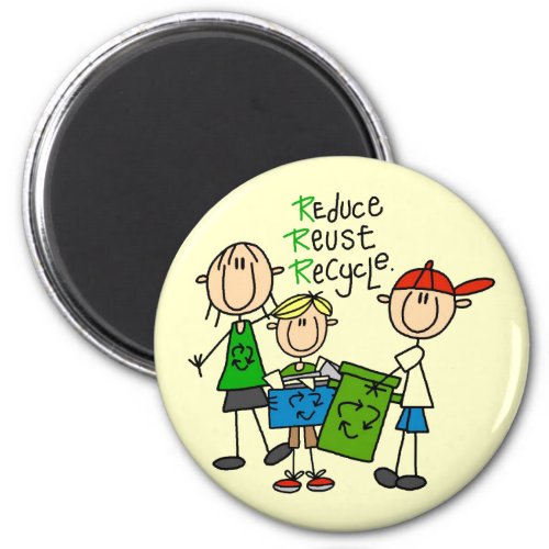 Reduce Reuse Recycle t_shirts and Gifts Magnet
