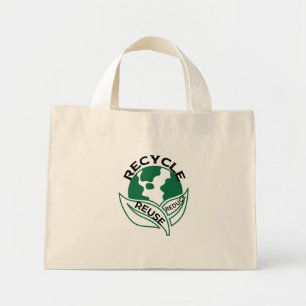 Reduce Reuse Recycle Tote Bag Eco-Friendly Reusa