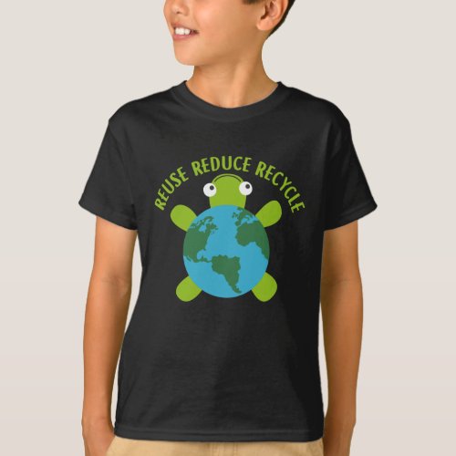 Reduce Reuse Recycle Turtle _Save Earth Ocean Eco T_Shirt
