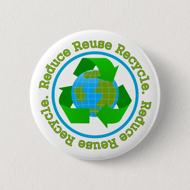 Reduce Reuse Recycle v2 Button (Front)