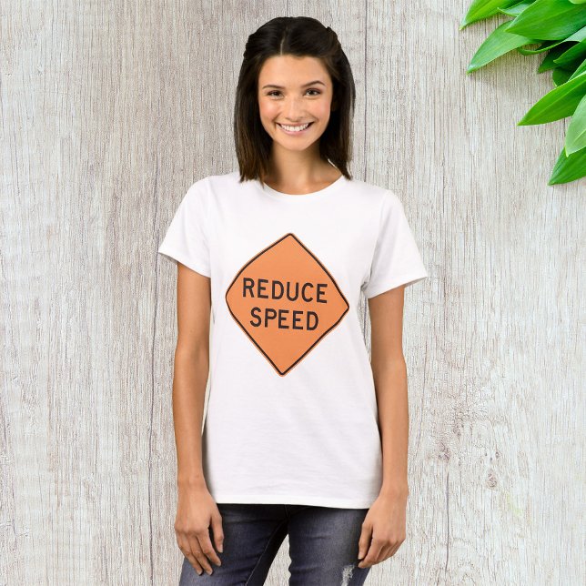 Reduce Speed Orange Diamond Road Sign T-Shirt (Creator Uploaded)