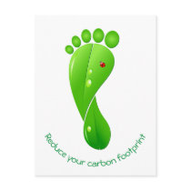 Reduce your carbon footprint green ecological postcard