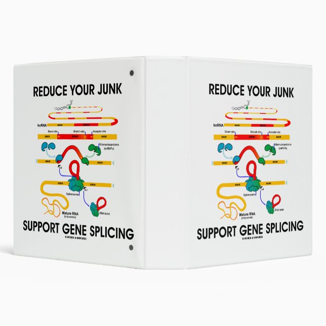 Reduce Your Junk Support Gene Splicing 3 Ring Binder (Background)