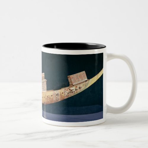 Reduced model of a boat from the Tomb Two_Tone Coffee Mug