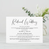 Reduced Wedding Guest List Elegant Announcement (Standing Front)