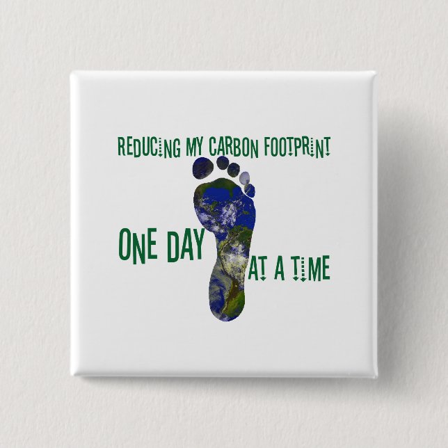 Reducing my carbon footprint button (Front)