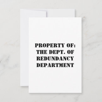 Redundancy Department Property Announcement