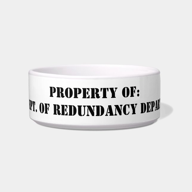 Redundancy Department Property Bowl (Front)
