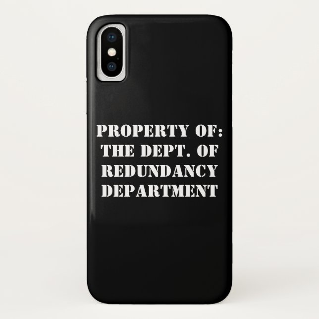 Redundancy Department Property Case-Mate iPhone Case (Back)