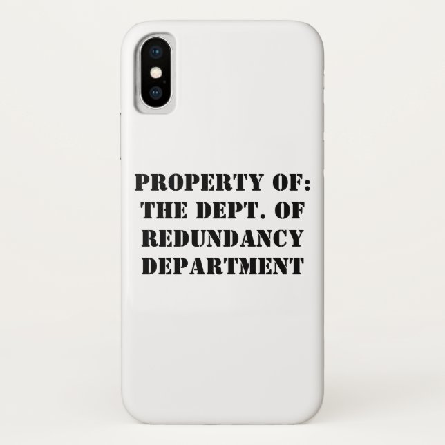 Redundancy Department Property Case-Mate iPhone Case (Back)