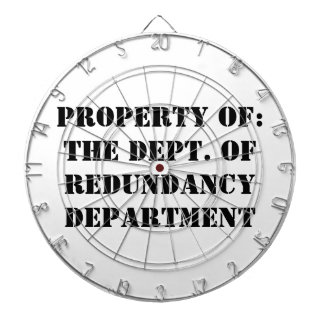 Redundancy Department Property Dartboard With Darts