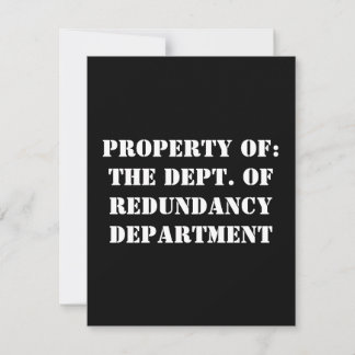Redundancy Department Property Holiday Card