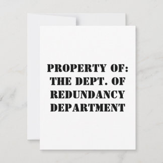 Redundancy Department Property Holiday Card