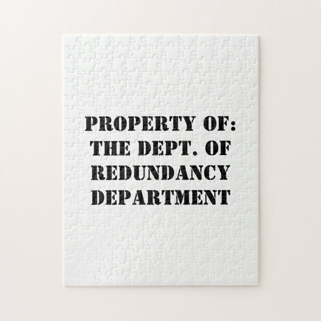 Redundancy Department Property Jigsaw Puzzle (Vertical)