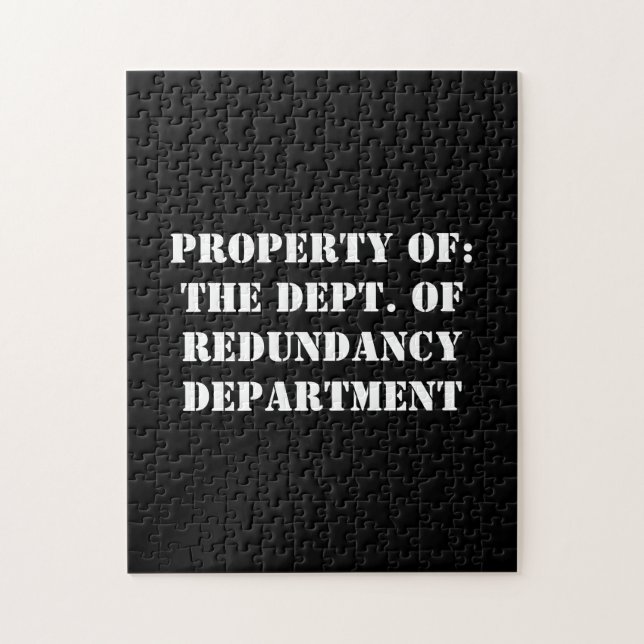 Redundancy Department Property Jigsaw Puzzle (Vertical)