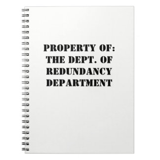 Redundancy Department Property Notebook