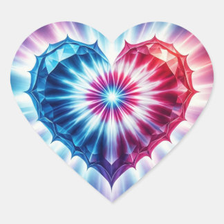 RedWhiteBlue Heart Sticker