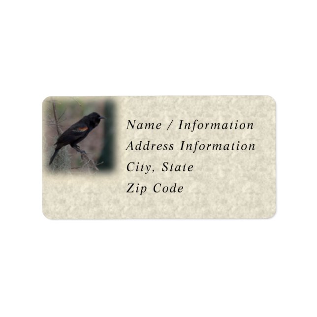 Redwing Blackbird Custom Address Labels (Front)