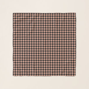 Redwood Antique Brass Houndstooth Patterned Plaid Scarf