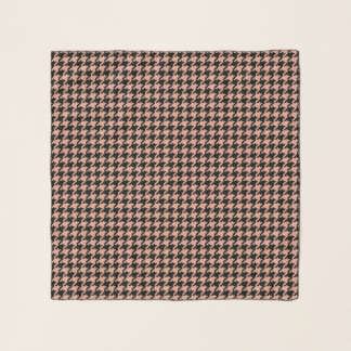 Redwood Antique Brass Houndstooth Patterned Plaid Scarf