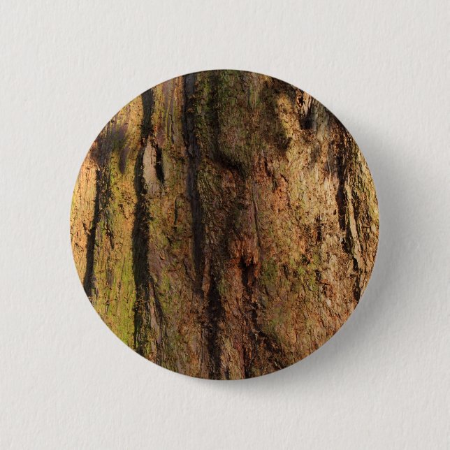 Redwood Bark Photo Texture Button (Front)