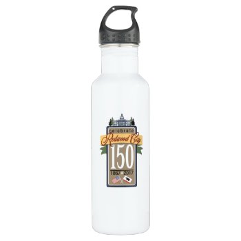 Redwood City 150th Anniversary Stainless Steel Water Bottle by RedwoodCity150th at Zazzle