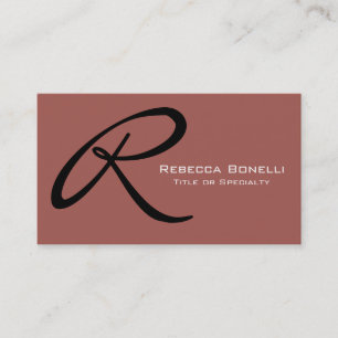 Redwood Monogram Consultant Business Card