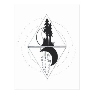 "Redwood Moon" Postcard // Art Print // Mini Art