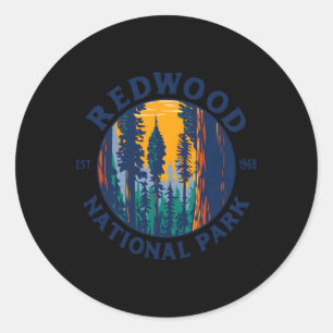 Redwood National And State Parks Ca California Out Classic Round Sticker