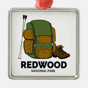Redwood National Park Backpack Metal Ornament