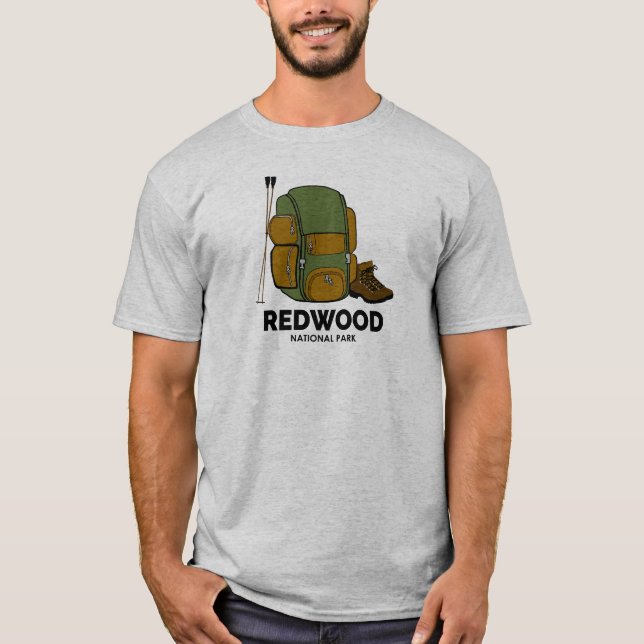 Redwood National Park Backpack T-Shirt (Front)