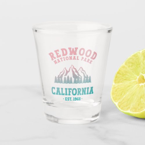 Redwood National Park California Gradient Shot Glass