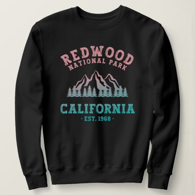 Redwood National Park California Gradient Sweatshirt (Design Front)