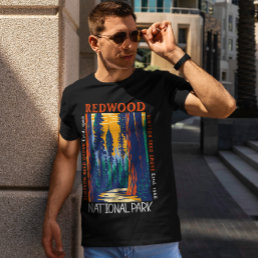 Redwood National Park California Retro Distressed T-Shirt