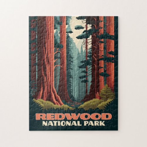 Redwood National Park California Trees Jigsaw Puzzle
