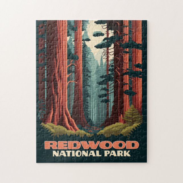 Redwood National Park California Trees Jigsaw Puzzle (Vertical)
