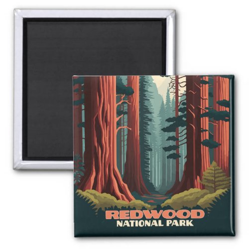 Redwood National Park California Trees Magnet
