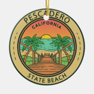 Redwood National Park California Vintage Ceramic Ornament