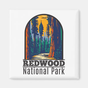 Redwood National Park California Vintage Magnet