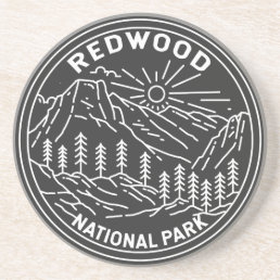 Redwood National Park California Vintage Monoline  Coaster