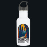 Redwood National Park California Vintage  Stainless Steel Water Bottle<br><div class="desc">Redwood vector artwork design. The park protects vast prairies,  oak woodlands,  wild rivers,  and 40 miles of rugged coastline.</div>