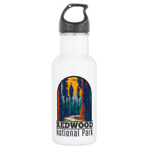 Redwood National Park California Vintage  Stainless Steel Water Bottle
