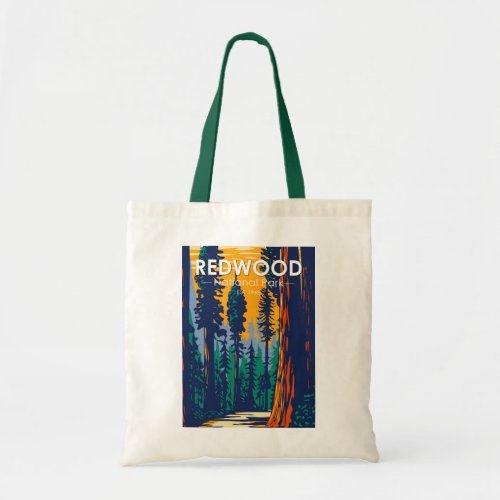 Redwood National Park California Vintage  Tote Bag