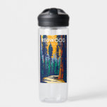 Redwood National Park California Vintage Water Bottle<br><div class="desc">Redwood vector artwork design. The park protects vast prairies,  oak woodlands,  wild rivers,  and 40 miles of rugged coastline.</div>