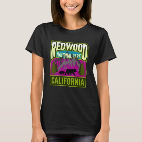 Redwood National Park Forest Mountains with Bears T_Shirt