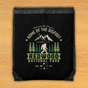 Redwood National Park Home of the Bigfoot Drawstring Bag