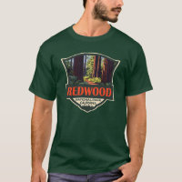 Redwood National Park Illustration Retro Badge