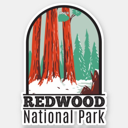 Redwood National Park In Winter California Sticker