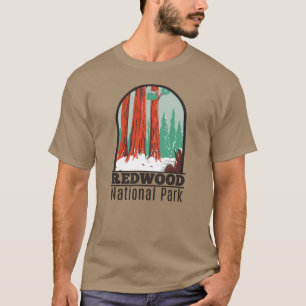 Redwood National Park In Winter California Vintage T-Shirt