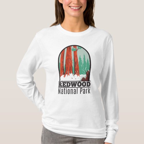 Redwood National Park In Winter California Vintage T_Shirt